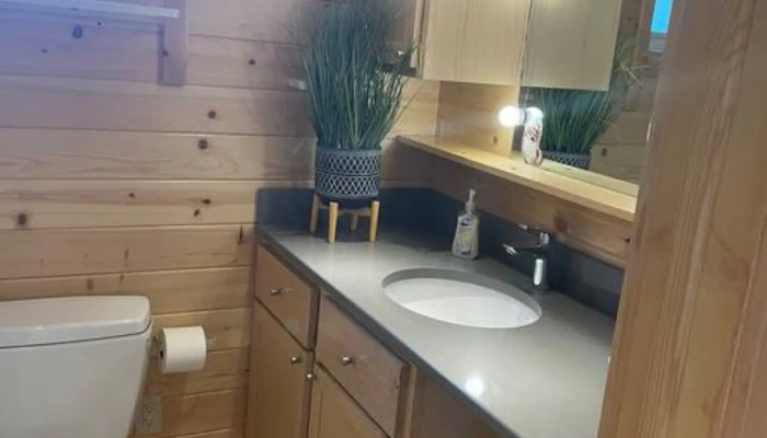 The Cottage tiny house rental bathroom The Cottage tiny house rental bathroom