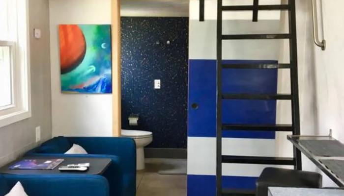 The Galaxy Tiny House Living area The Galaxy Tiny House Living area