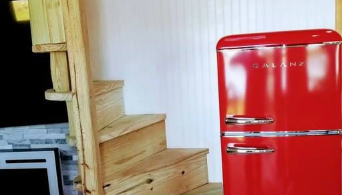 The Getaway Tiny House Loft bed Stairway The Getaway Tiny House Loft bed Stairway