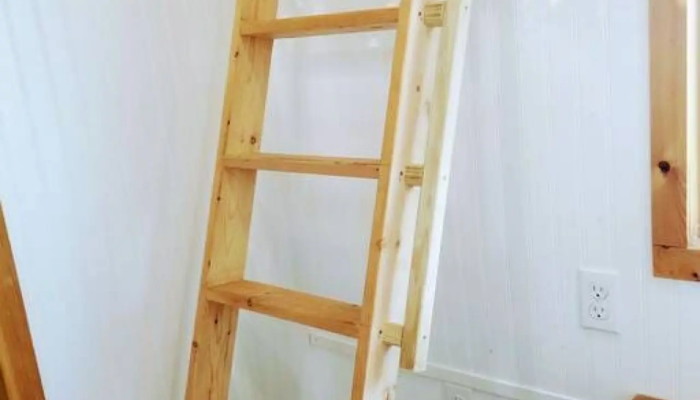 The Getaway Tiny House Loft bed access The Getaway Tiny House Loft bed access