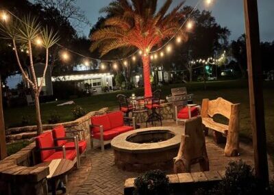 Tiny Town Orlando outdoor seating and lakefront setting Tiny Town Orlando outdoor seating and lakefront setting