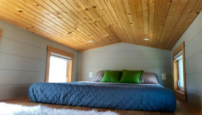 The Retreat Tiny House Rental Loft Bedroom The Retreat Tiny House Rental Loft Bedroom
