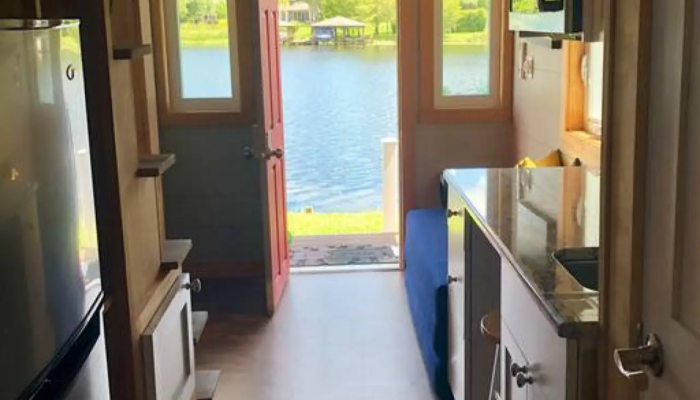 The Retreat Tiny House Rental Living area The Retreat Tiny House Rental Living area