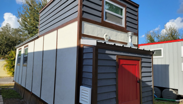 Orlando Bungalow tiny House side view Tiny Town Orlando Bungalow tiny House side view