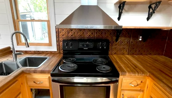 Tiny Town Orlando Dragonfly tiny house rental kitchen Tiny Town Orlando Dragonfly tiny house rental kitchen