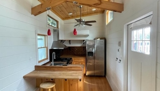 Orlando Dragonfly tiny house rental Living area Tiny Town Orlando Dragonfly tiny house rental Living area