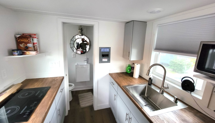 Tiny Town Orlando the Nest tiny house rental kitchen Tiny Town Orlando the Nest tiny house rental kitchen