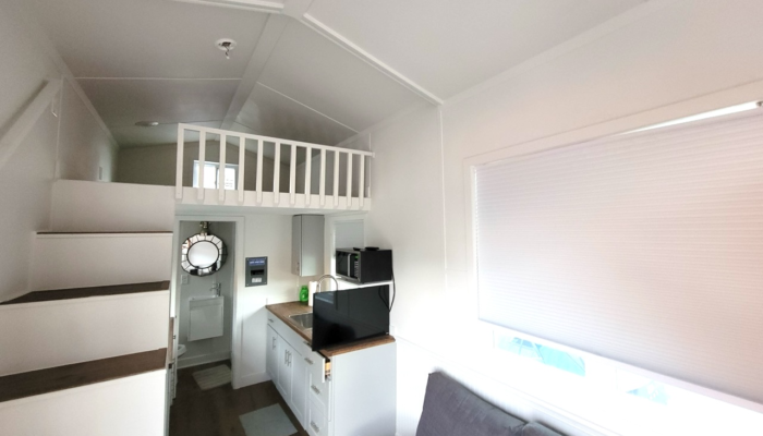 Tiny Town Orlando the Nest tiny house rental Living area Tiny Town Orlando the Nest tiny house rental Living area