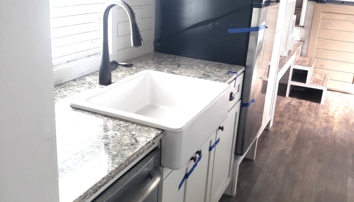 Tiny Town Orlando the Nook tiny house rental Kitchen Tiny Town Orlando the Nook tiny house rental Kitchen