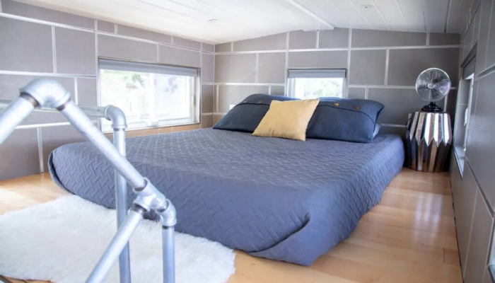 The Swan Tiny House Rental Loft Bedroom 1 The Swan Tiny House Rental Loft Bedroom 1