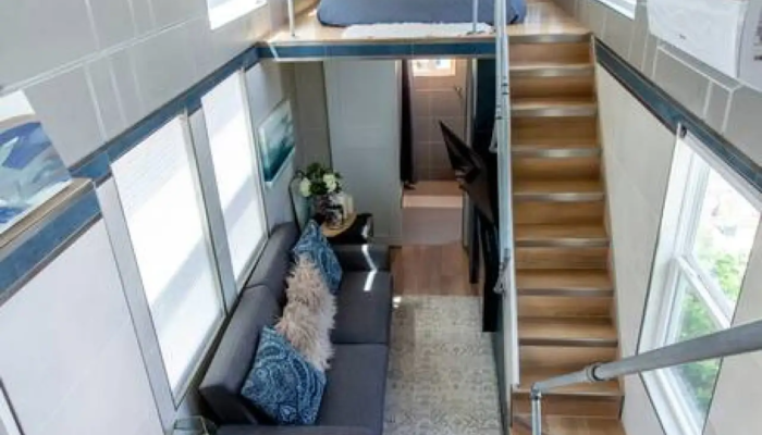 The Swan Tiny House Rental Living Area The Swan Tiny House Rental Living Area