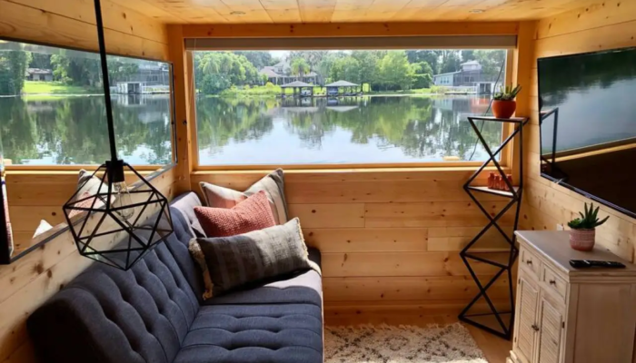 The View Tiny House Rental Living area The View Tiny House Rental Living area