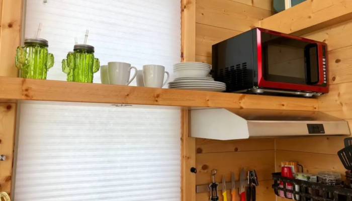 The View Tiny House Rental Kitchen The View Tiny House Rental Kitchen