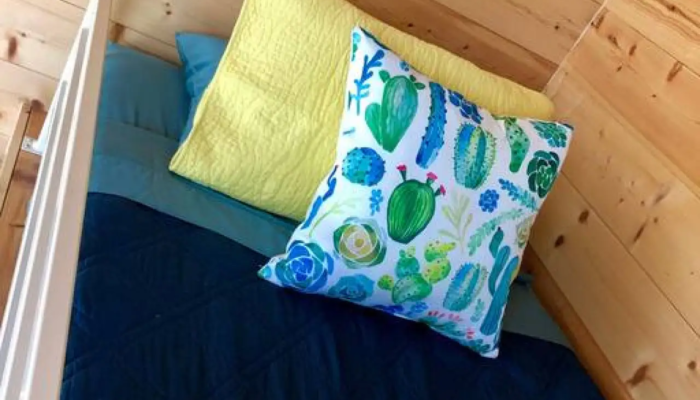 The View Tiny House Rental 2nd loft twin Bed The View Tiny House Rental 2nd loft twin Bed