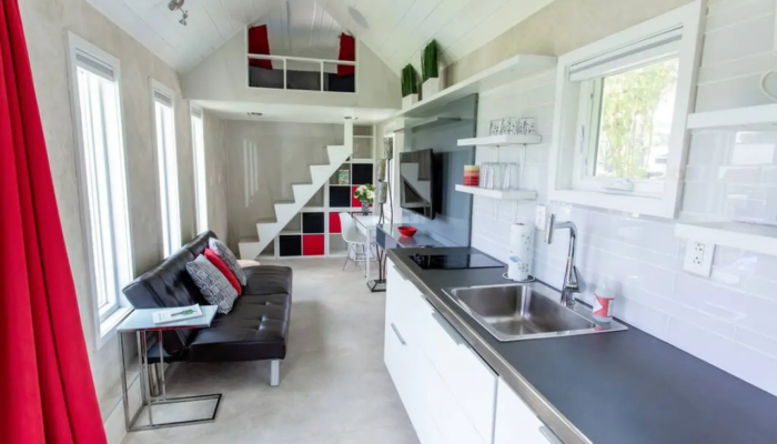 The Universal Tiny House Rental Living Area The Universal Tiny House Rental Living Area
