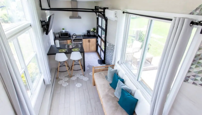 The Venice Tiny House Rental Living Area The Venice Tiny House Rental Living Area