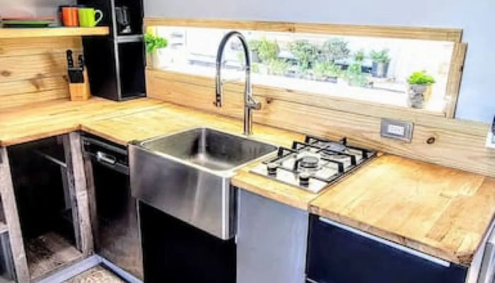 The Sunshine Shack Tiny House Rental Kitchen The Sunshine Shack Tiny House Rental Kitchen