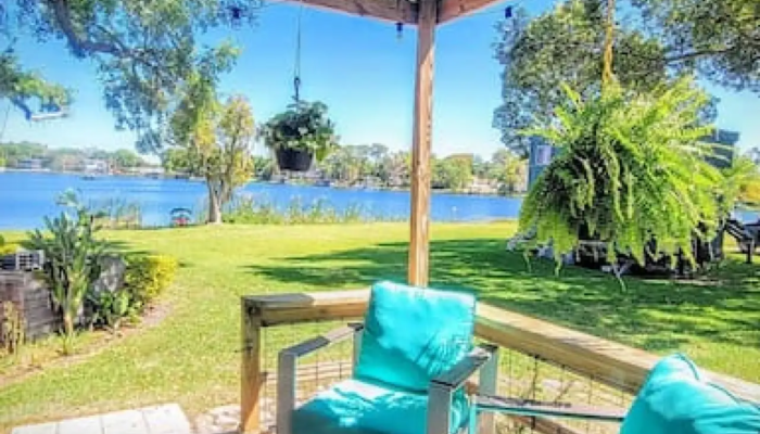 The Sunshine Shack Tiny House Rental Patio Deck The Sunshine Shack Tiny House Rental Patio Deck