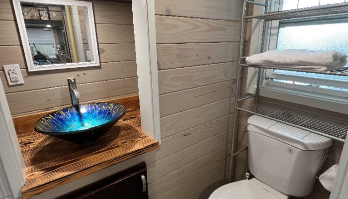 The Willow Tiny House Rental Bathroom The Willow Tiny House Rental Bathroom