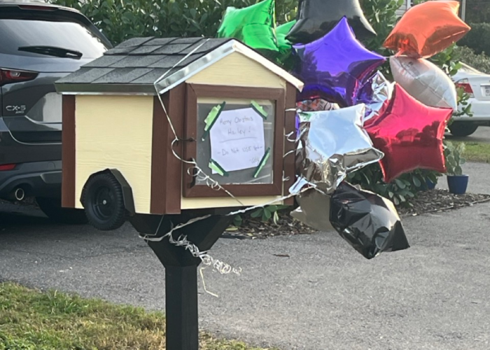 Tiny Town Orlando Community Library book box at Lake Fairview tiny house community Tiny Town Orlando Community Library book box at Lake Fairview tiny house community