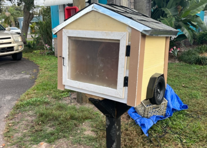Take a book leave a book library at Tiny Town Orlando Take a book leave a book library at Tiny Town Orlando