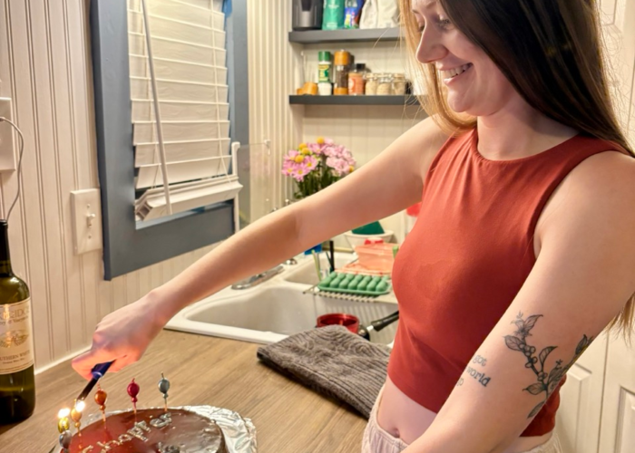 Birthday celebration inside cozy tiny home studio Orlando Birthday celebration inside cozy tiny home studio Orlando