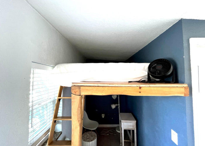 Queen Loft bed and workspace nook Queen Loft bed and workspace nook